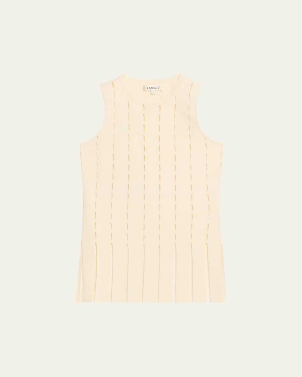 Eddie Sleeveless Cutout Merino Wool Top